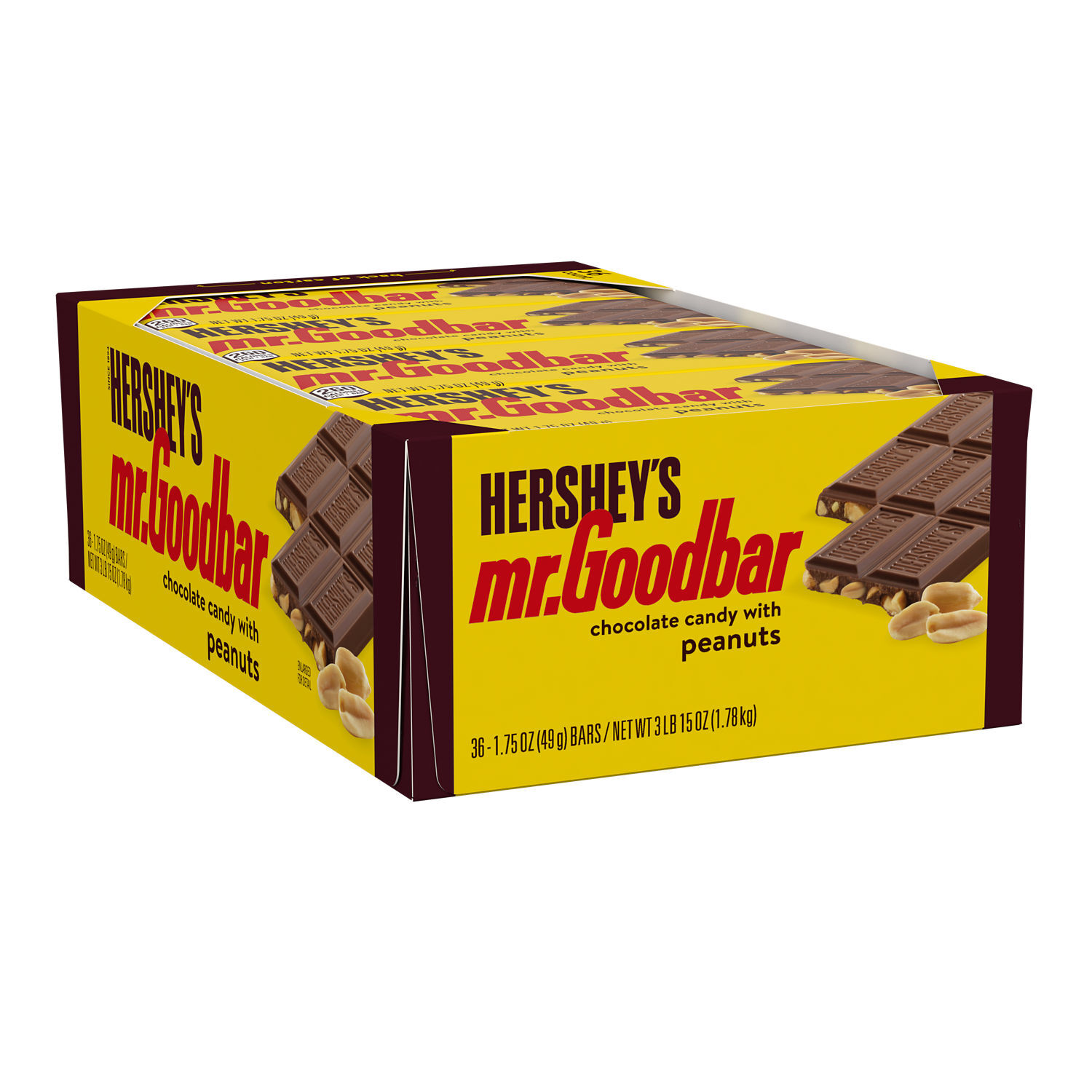 HERSHEY’S MR. GOODBAR Chocolate with Peanuts Candy Bars, 1.75 oz (36 Count) - THE HERSHEY COMPANY